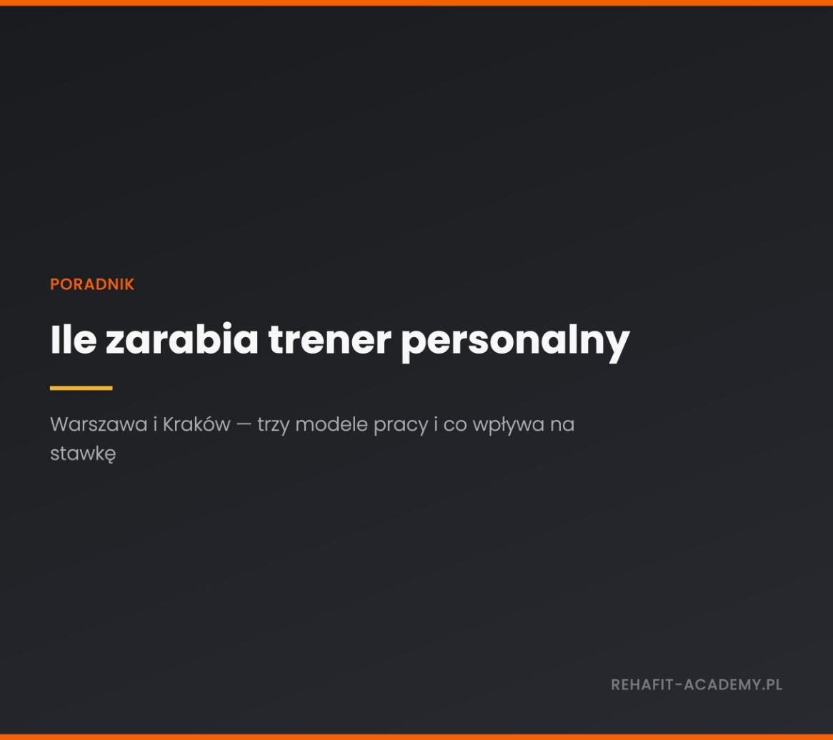 Ile zarabia trener personalny w Warszawie i Krakowie