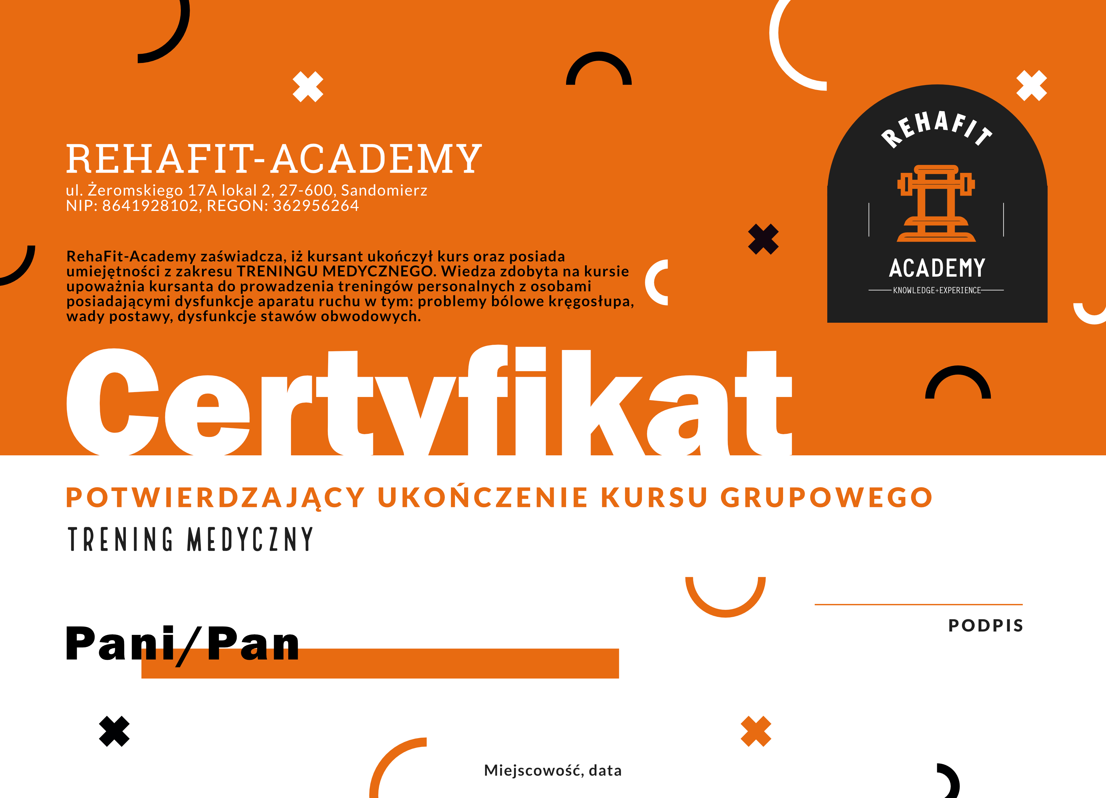 Kurs Trening Medyczny GRUPOWY, Warszawa 29-30.11.2025